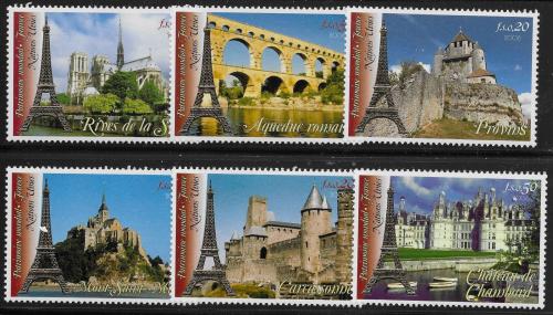 Poštovní známky OSN Ženeva 2006 Dìdictví UNESCO ve Francii Mi# 545-50