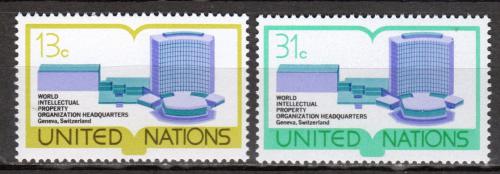 Poštovní známky OSN New York 1977 Budovy WIPO v Ženevì Mi# 303-04