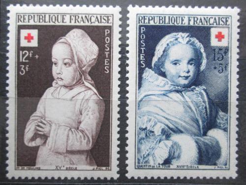Poštovní známky Francie 1951 Èervený køíž, umìní Mi# 933-34 Kat 7€