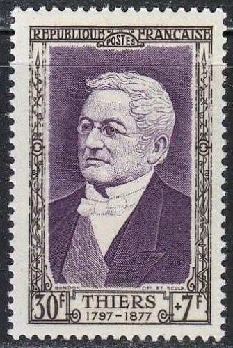 Poštovní známka Francie 1952 Adolphe Thiers, státník Mi# 953 Kat 10€