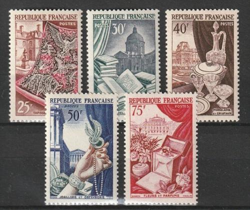 Poštovní známky Francie 1954 Exportní zboží TOP SET Mi# 996-1000 Kat 35€