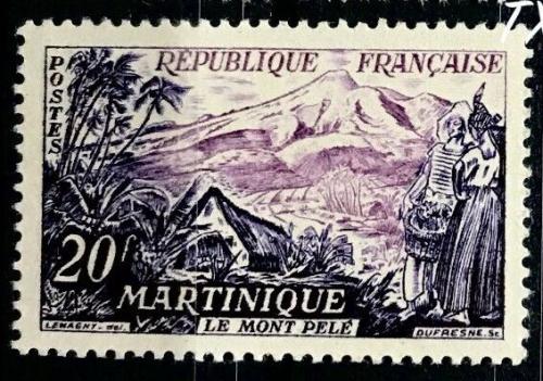 Poštovní známka Francie 1955 Mont Pelé, Martinik Mi# 1069