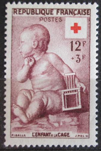 Poštovní známka Francie 1955 Èervený køíž, socha, Pigalle Mi# 1076 Kat 5€