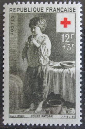 Poštovní známka Francie 1956 Èervený køíž, umìní, Louis Le Nain Mi# 1117
