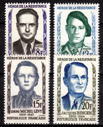 Poštovní známky Francie 1958 Osobnosti Mi# 1193-96 Kat 4.50€