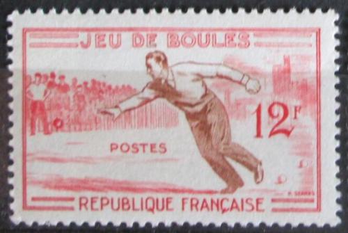 Poštovní známka Francie 1958 Pétanque Mi# 1197