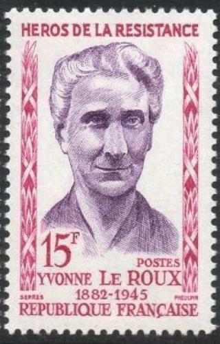 Poštovní známka Francie 1959 Yvonne Le Roux Mi# 1242