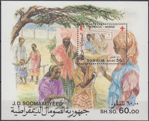 Poštovní známka Norsko 1987 Èervený køíž v Somálsku Mi# Block 7