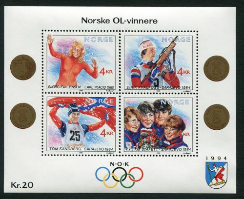 Poštovní známky Norsko 1989 ZOH Lillehammer Mi# Block 12 Kat 9€