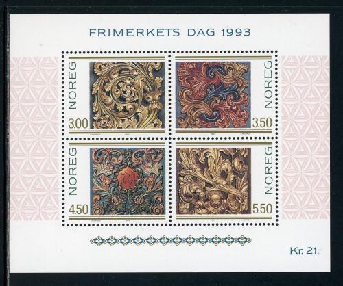 Poštovní známky Norsko 1993 Øezbáøské umìní Mi# Block 20 Kat 6.50€