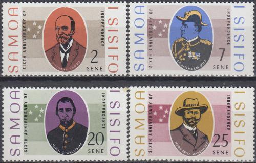 Poštovní známky Samoa 1968 Osobnosti Mi# 166-69