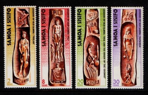 Poštovní známky Samoa 1974 Pohádky a ságy Mi# 298-301