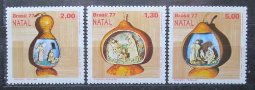 Poštovní známky Brazílie 1977 Vánoce Mi# 1626-28