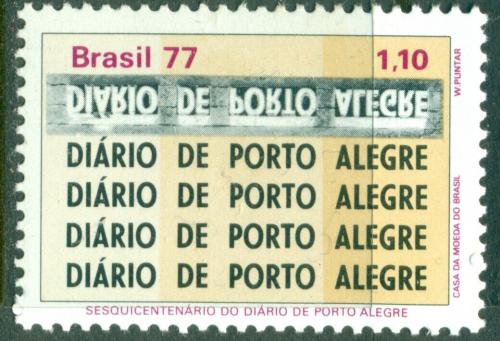 Potovn znmka Brazlie 1977 Noviny Dirio de Porto Alegre, 150. vro Mi# 1596 - zvtit obrzek