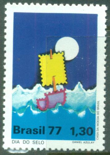 Poštovní známka Brazílie 1977 Den známek, plachetnice Mi# 1609