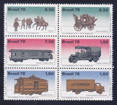 Poštovní známky Brazílie 1978 Poštovní služby Mi# 1676-81 Kat 9€