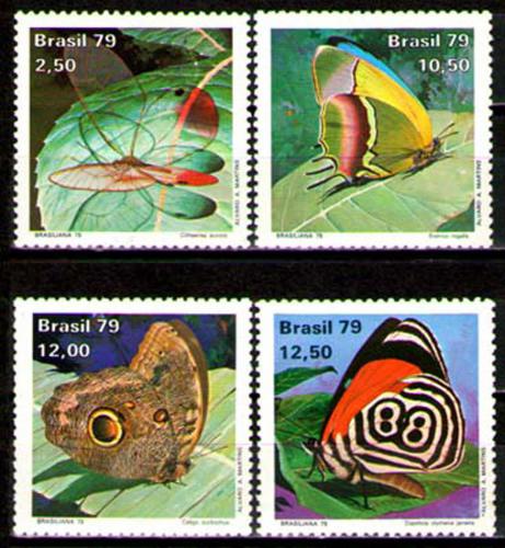 Poštovní známky Brazílie 1979 Motýli Mi# 1716-19