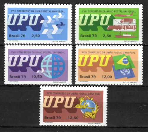 Poštovní známky Brazílie 1979 Kongres UPU Mi# 1723-27