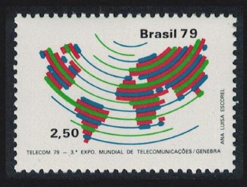 Poštovní známka Brazílie 1979 Mapa svìta Mi# 1737