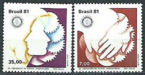 Poštovní známky Brazílie 1981 Kongres Rotary Intl. Mi# Mi# 1827-28