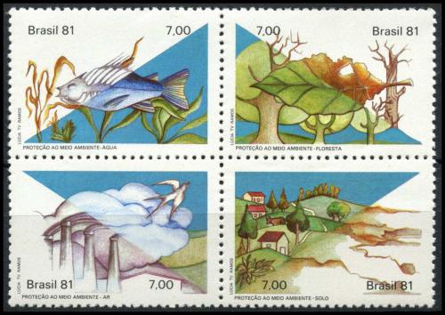 Poštovní známky Brazílie 1981 Ochrana životního prostøedí Mi# Mi# 1829-32 Kat 6€