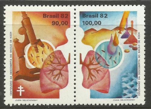 Potovn znmky Brazlie 1982 Objeven TBC, 100. vro Mi# 1879-80 Kat 9