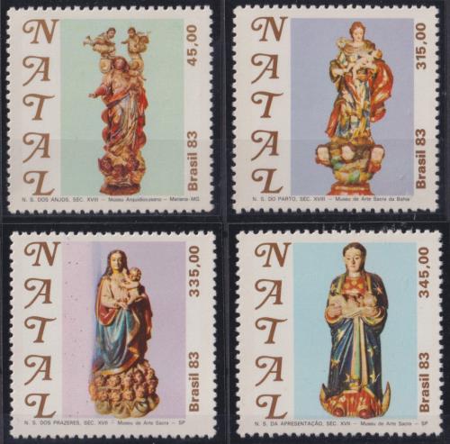 Poštovní známky Brazílie 1983 Vánoce, Panna Marie Mi# 2003-06 Kat 9€