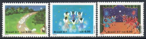 Poštovní známky Brazílie 1987 Vánoce Mi# 2233-35