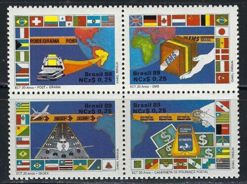 Poštovní známky Brazílie 1989 Poštovní služby Mi# 2289-92