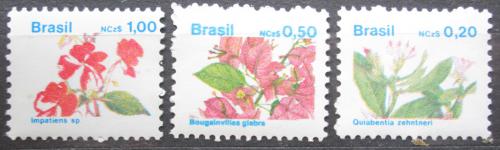 Poštovní známky Brazílie 1989 Kvìtiny Mi# 2303-05