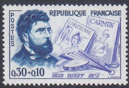 Poštovní známka Francie 1960 Georges Bizet, skladatel Mi# 1313