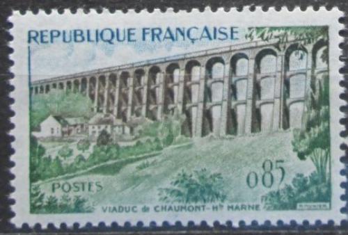 Poštovní známka Francie 1960 Železnièní most u Chaumont Mi# 1288