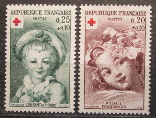 Poštovní známky Francie 1962 Èervený køíž, umìní Mi# 1418-19