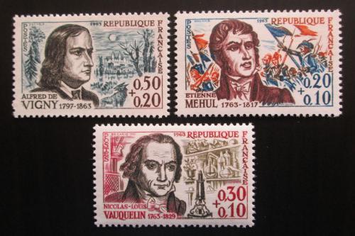Poštovní známky Francie 1963 Osobnosti Mi# 1439-41 Kat 5€