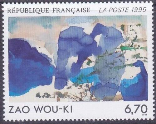 Poštovní známka Francie 1995 Umìní, Zao Wou-Ki Mi# 3100