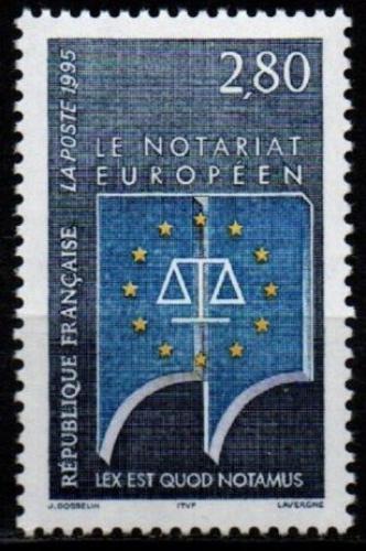 Poštovní známka Francie 1995 Evropské notáøství Mi# 3068