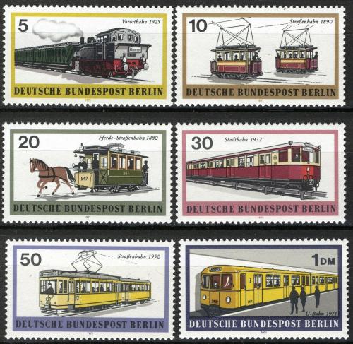 Poštovní známky Západní Berlín 1971 Doprava v Berlínì Mi# 379-84 Kat 5.50€