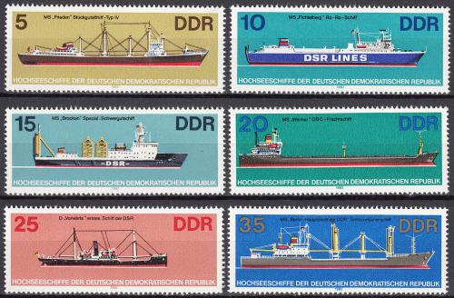Poštovní známky DDR 1982 Lodì Mi# 2709-14