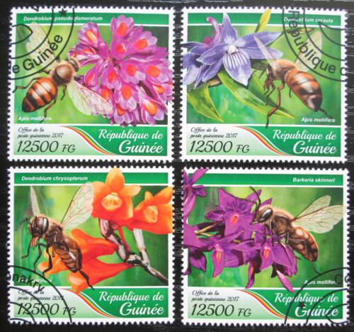 Potovn znmky Guinea 2017 Orchideje a vely Mi# 12540-43 Kat 20