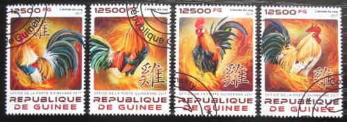 Potovn znmky Guinea 2017 Kohouti Mi# 12276-79 Kat 20