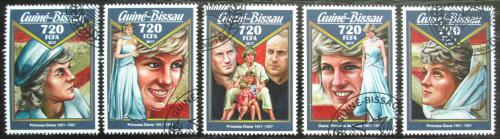 Poštovní známky Guinea-Bissau 2017 Princezna Diana Mi# 9074-78 Kat 13.50€
