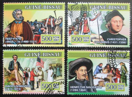 Poštovní známky Guinea-Bissau 2007 Slavní cestovatelé Mi# 3506-09 Kat 8€