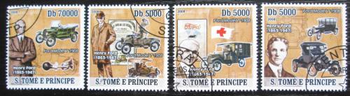 Poštovní známky Svatý Tomáš 2008 Automobily Ford Mi# 3292-95 Kat 12€