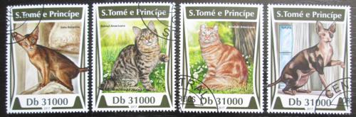 Poštovní známky Svatý Tomáš 2017 Koèky Mi# 7259-62 Kat 12€