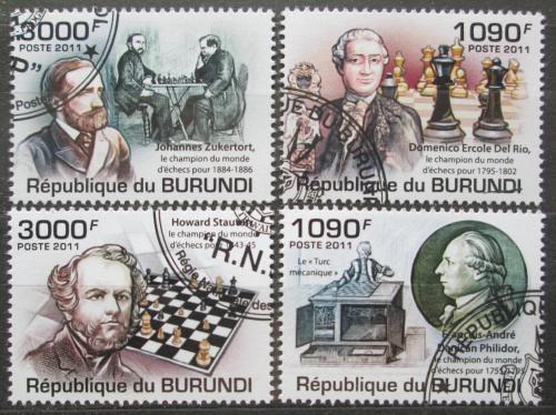 Poštovní známky Burundi 2011 Slavní šachisti Mi# 2254-57 Kat 9.50€