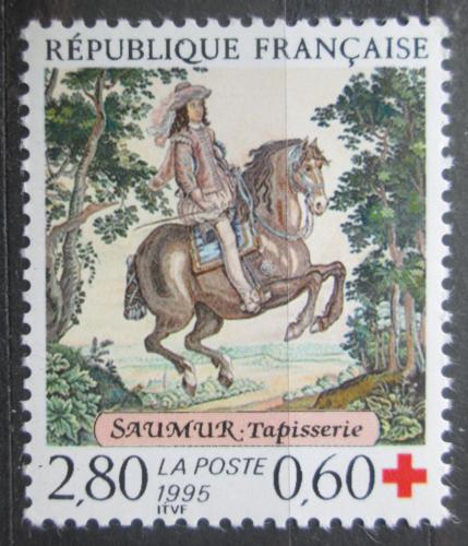 Poštovní známka Francie 1995 Èervený køíž, gobelín Mi# 3091