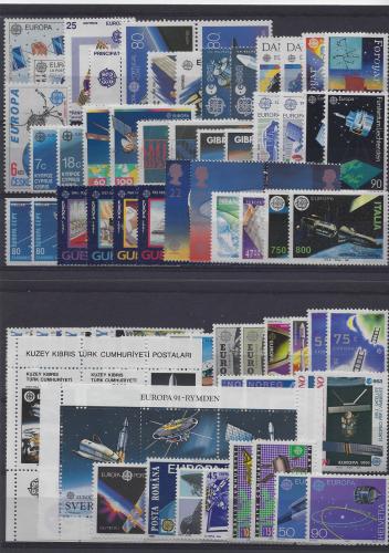 Kompletní roèník Evropa CEPT 1991 Prùzkum vesmíru Kat 212€