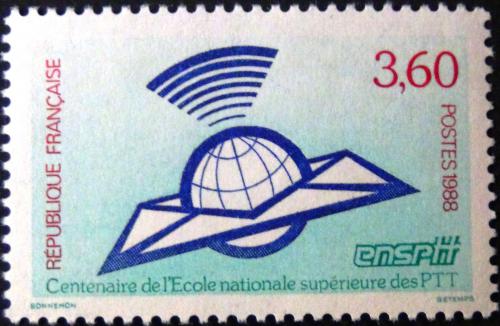 Poštovní známka Francie 1988 Poštovní škola, 100. výroèí Mi# 2663