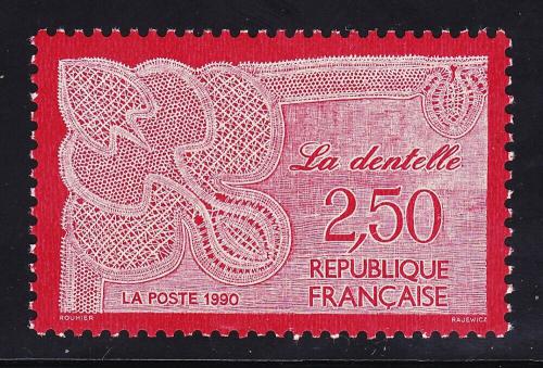 Poštovní známka Francie 1990 Krajka Mi# 2756