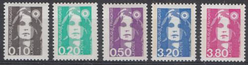 Poštovní známky Francie 1990 Marianne Mi# 2764-68